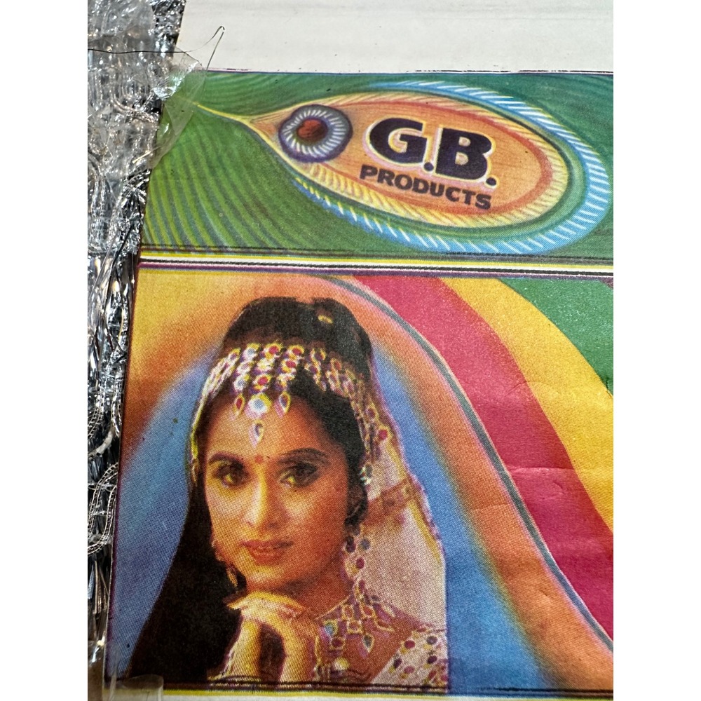 Ganesh Brand Silver Tinsel Fringe Trim‎ G.B. Products 20 Yards Total 3 Pieces - Picture 3 of 4